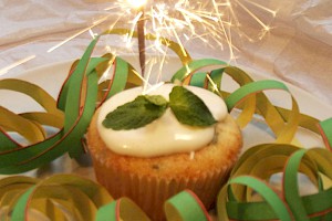 Champagner-Cupcakes mit Minze