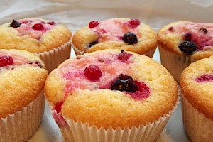 Himbeerpudding-Muffin