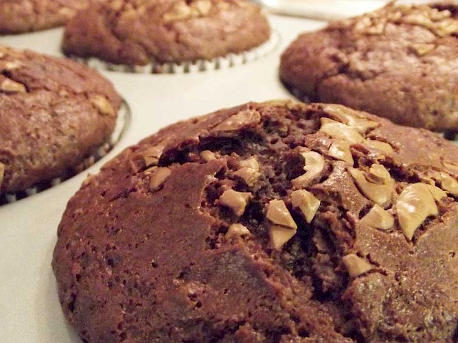 Schokoladen-Muffins ohne Ei