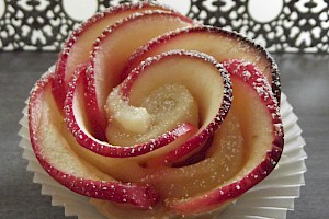 Apfel-Rosen-Muffin