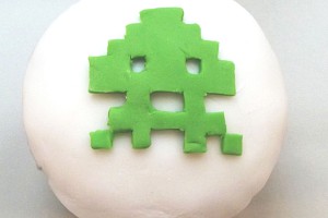 Topping: Space Invaders aus Fondant